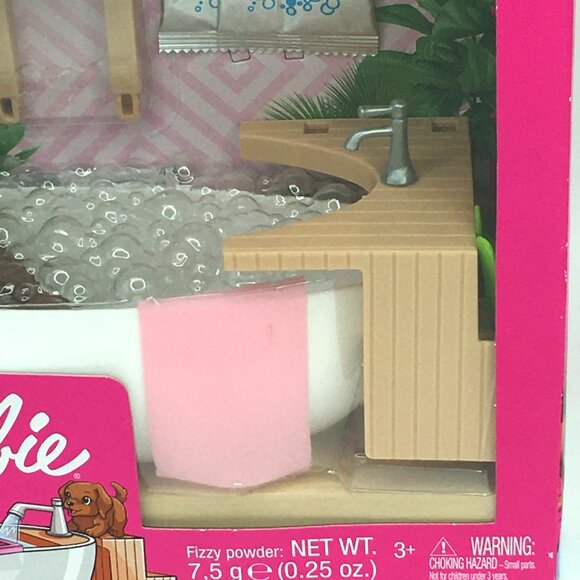 African American BARBIE Doll Puppy Fizzy Powder Bath Playset 15+ Accessories NEW - Picture 4 of 9